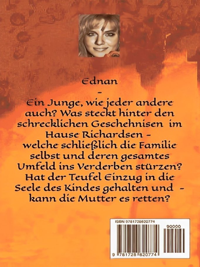 Krimi, Klappentext zum Buch "Ednan - Das Teufelskind", Foto der Autorin